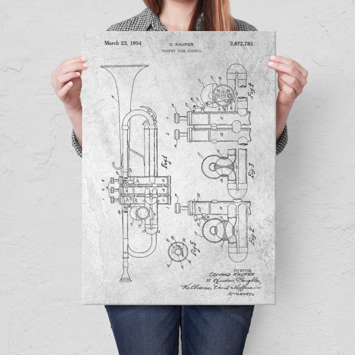 Plakat metalowy Trumpet Stone Prezent