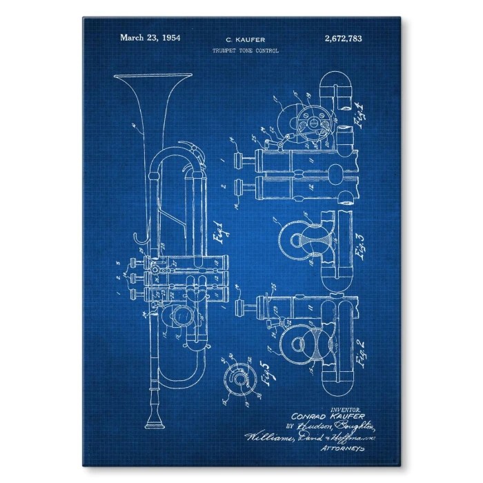Poster metal Trumpet Tech gift