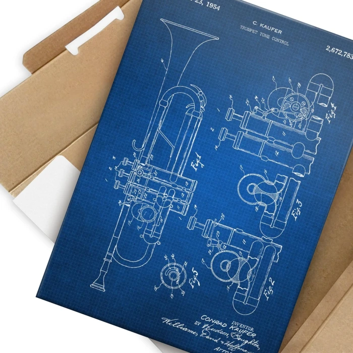 Poster metal Trumpet Tech gift