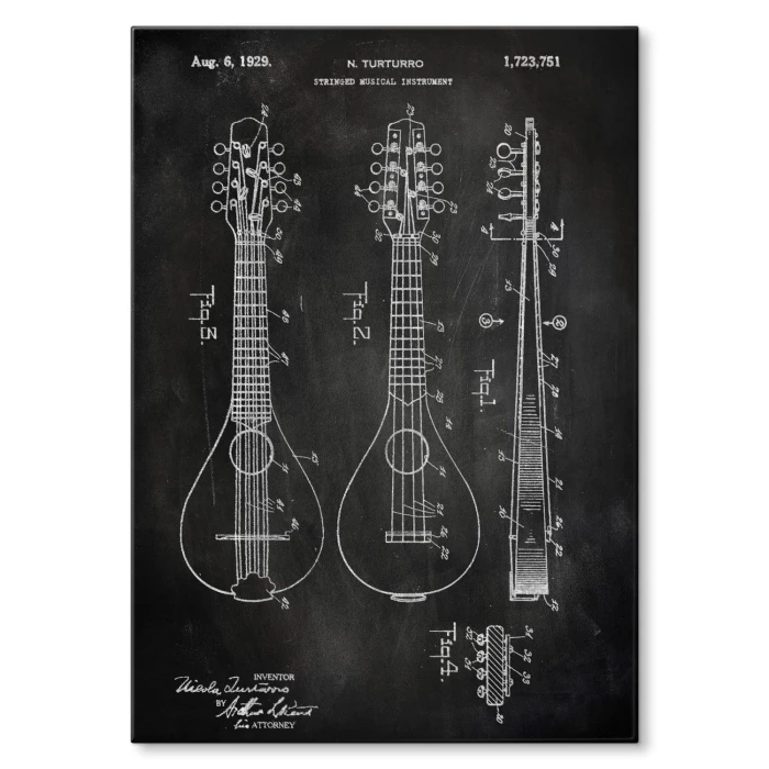Poster metal Stringed Instrument Slate gift