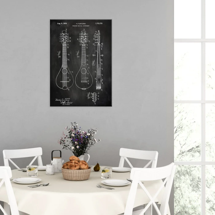 Poster metal Stringed Instrument Slate gift