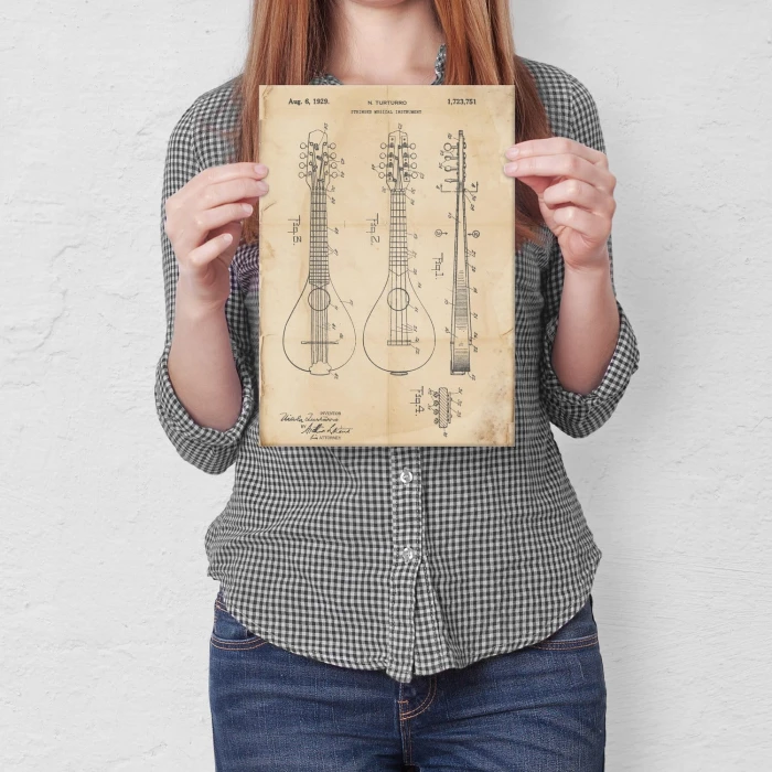 Poster metal Stringed Instrument Retro gift