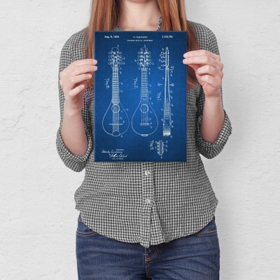 Plakat metalowy Stringed Instrument Tech Prezent