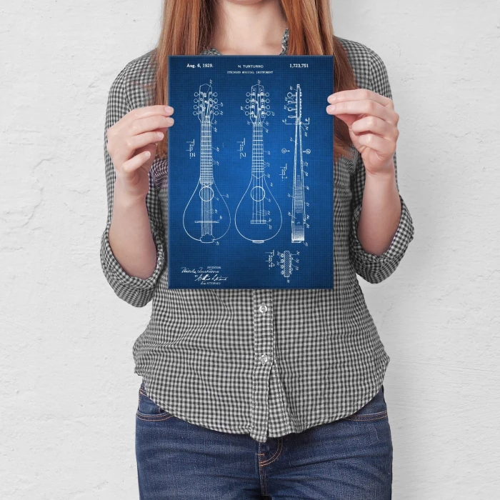 Plakat metalowy Stringed Instrument Tech Prezent