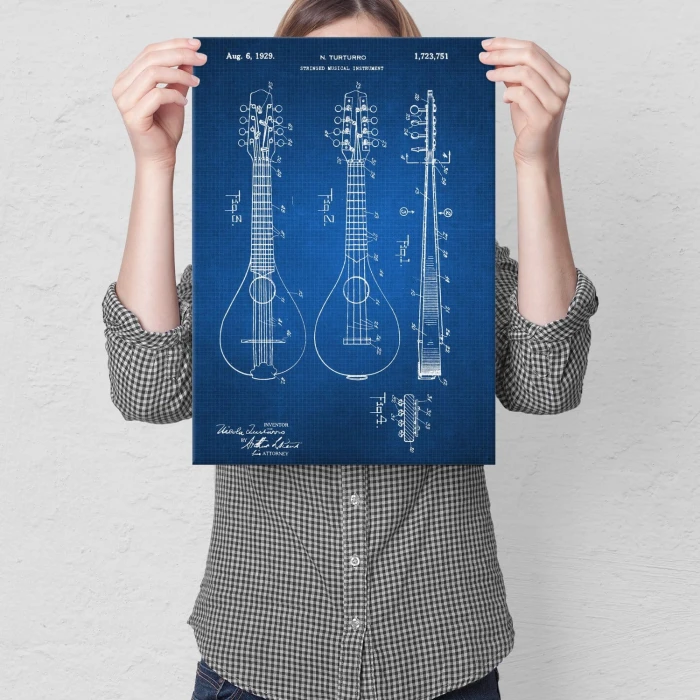 Plakat metalowy Stringed Instrument Tech Prezent