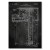 Poster metal Grand Piano Slate gift