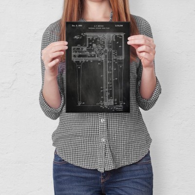 Plakat metalowy Grand Piano Slate Prezent