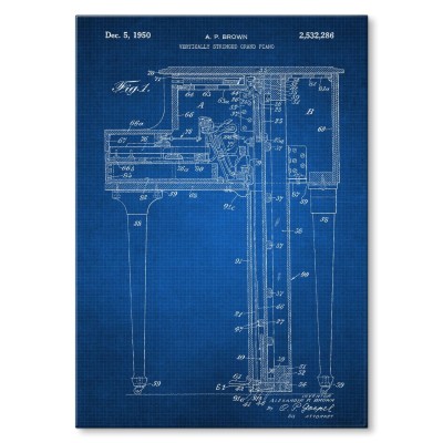 Poster metal Grand Piano Tech gift