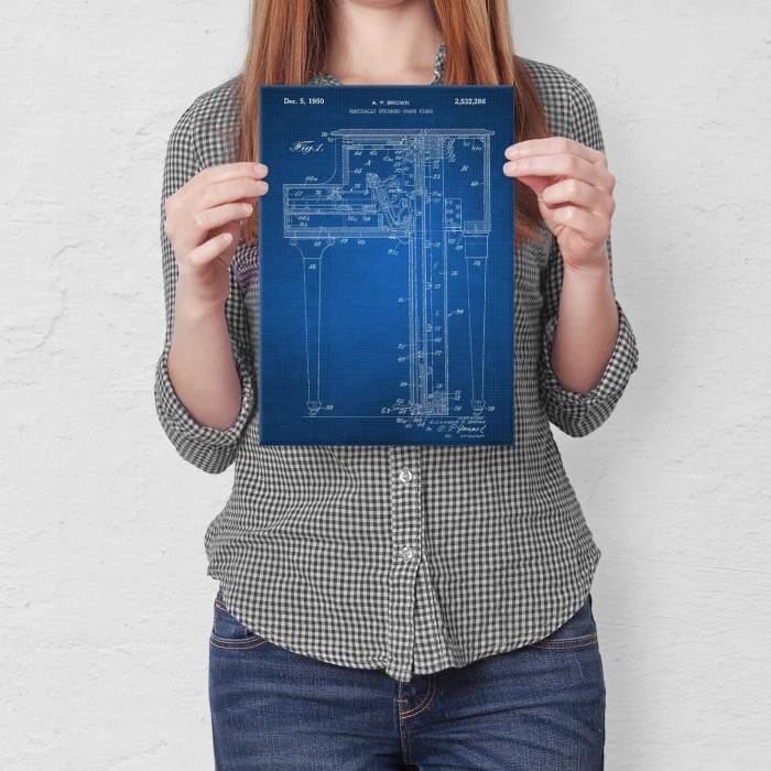 Poster metal Grand Piano Tech gift
