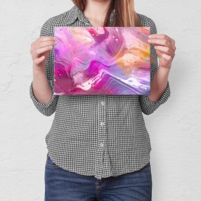 Plakat metalowy Abstract pink Prezent