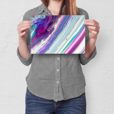 Plakat metalowy Abstract purple Prezent