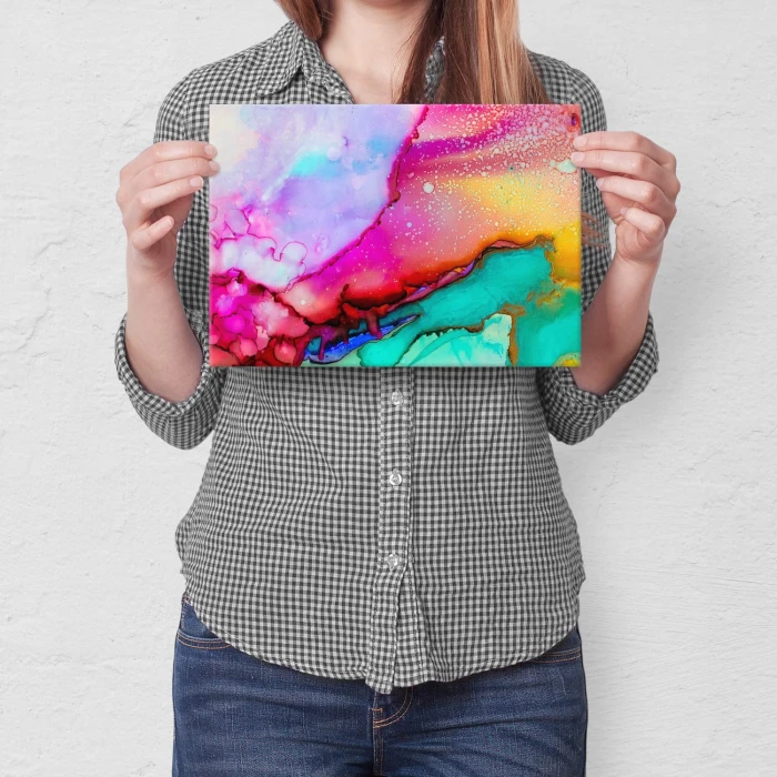 Plakat metalowy Colourful abstract Prezent