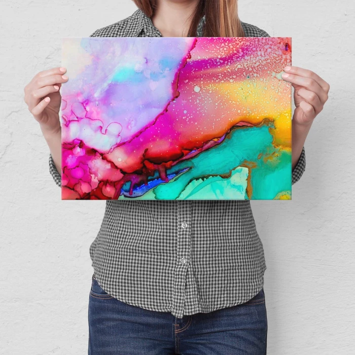 Plakat metalowy Colourful abstract Prezent