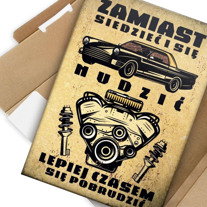 Poster metal Zamiast siedzieć i się nudzić gift