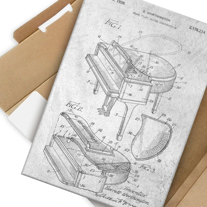 Poster metal Grand piano instrument stone gift