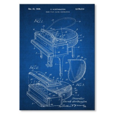 Poster metal Grand piano instrument tech gift