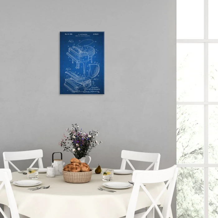 Poster metal Grand piano instrument tech gift