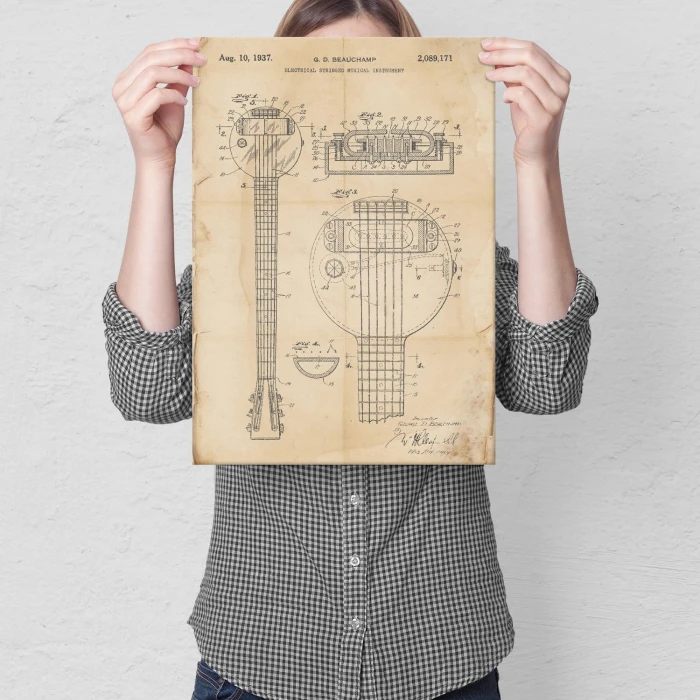 Poster metal Electrical stringed instrument retro gift