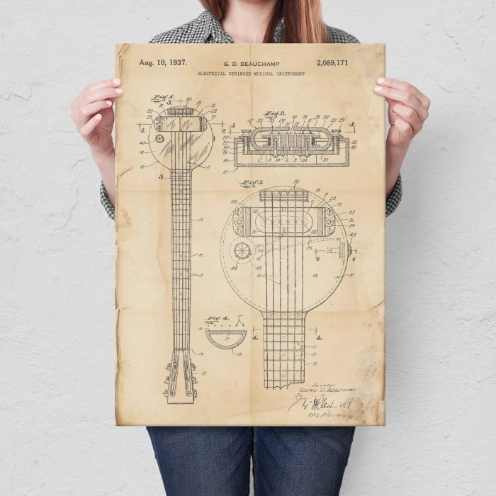 Poster metal Electrical stringed instrument retro gift