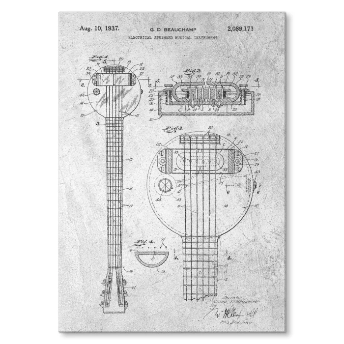 Poster metal Electrical stringed instrument stone gift