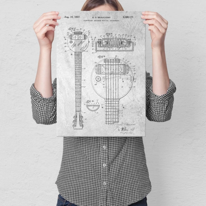 Poster metal Electrical stringed instrument stone gift