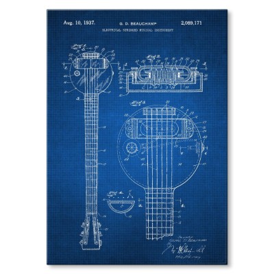 Plakat metalowy Electrical stringed instrument tech Prezent