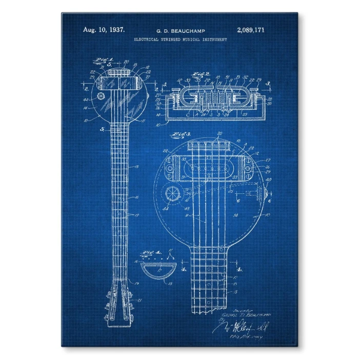 Plakat metalowy Electrical stringed instrument tech Prezent