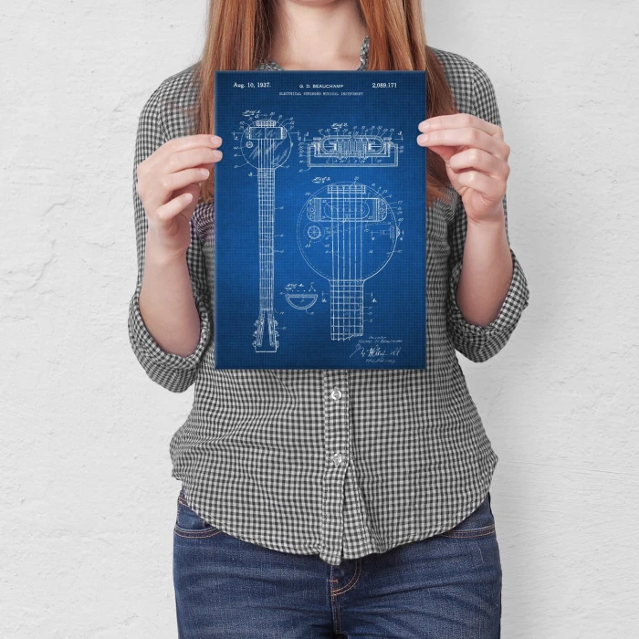 Poster metal Electrical stringed instrument tech gift