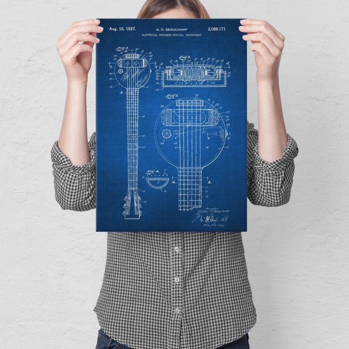 Plakat metalowy Electrical stringed instrument tech Prezent