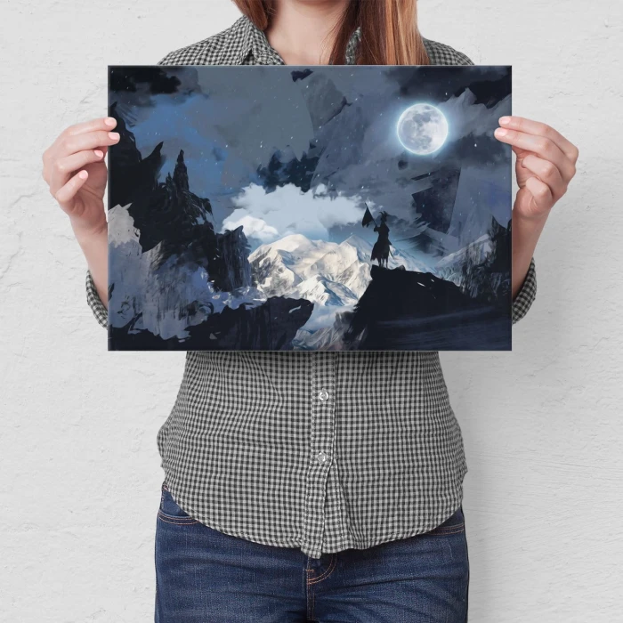 Poster metal Night in mountains gift