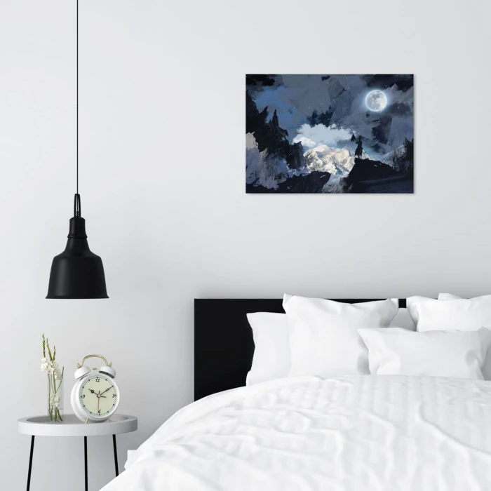 Poster metal Night in mountains gift