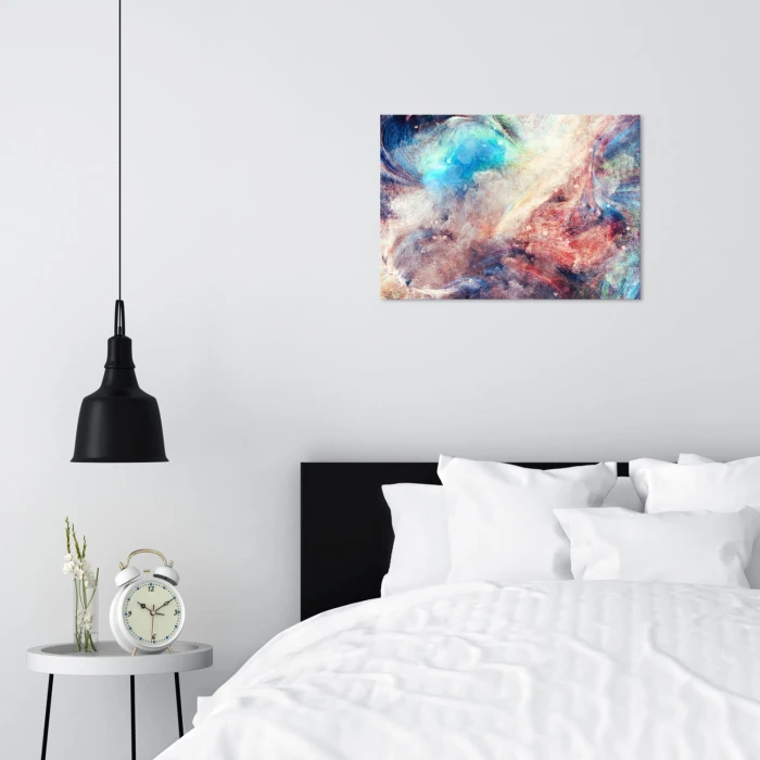 Plakat metalowy Colourful space Prezent
