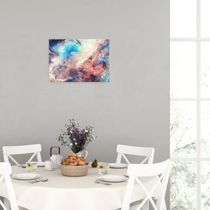 Plakat metalowy Colourful space Prezent