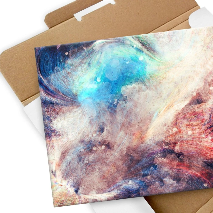 Plakat metalowy Colourful space Prezent