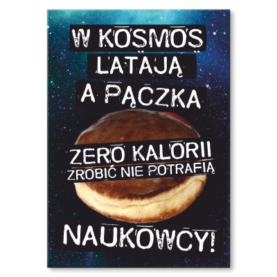 Plakat metalowy W kosmos latają Prezent
