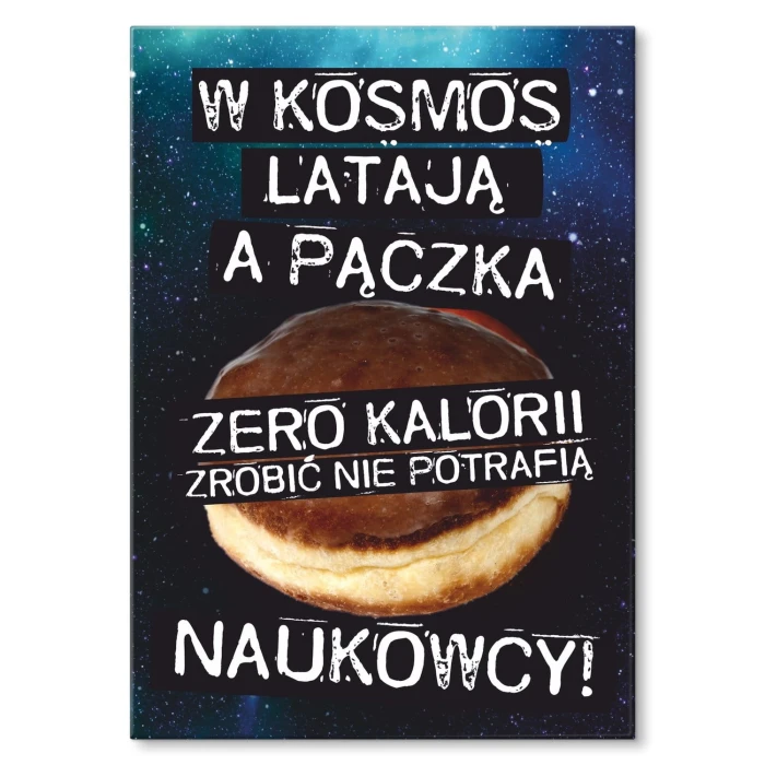 Poster metal W kosmos latają gift