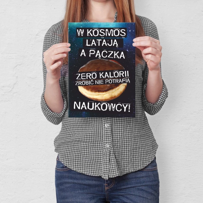 Plakat metalowy W kosmos latają Prezent