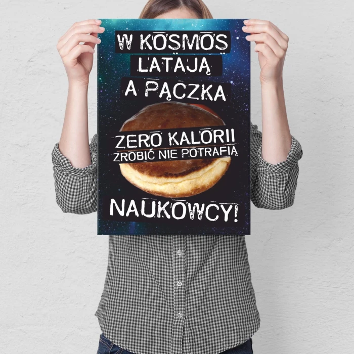 Poster metal W kosmos latają gift