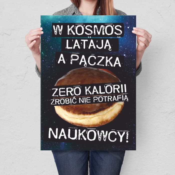 Poster metal W kosmos latają gift