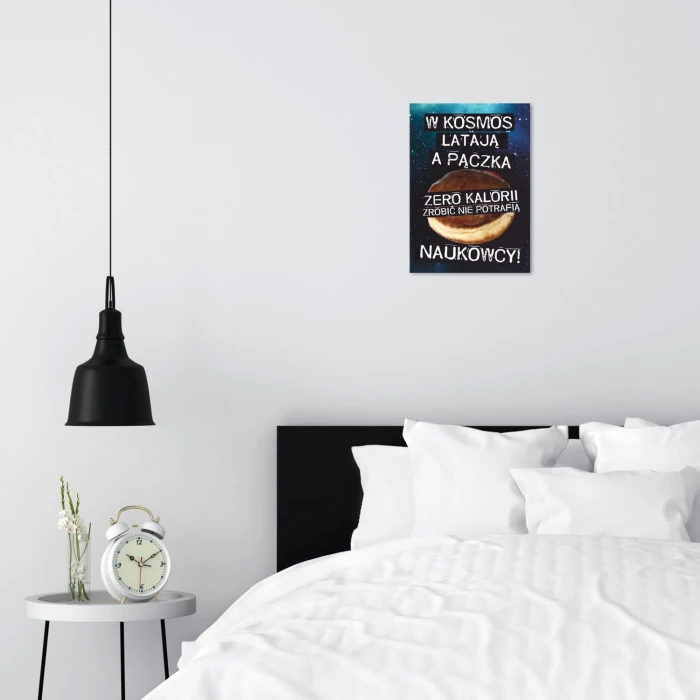 Plakat metalowy W kosmos latają Prezent