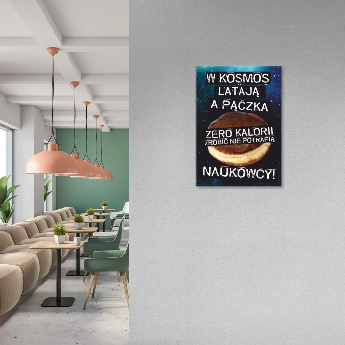 Plakat metalowy W kosmos latają Prezent