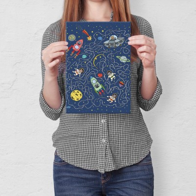Poster metal Cartoon galaxy gift