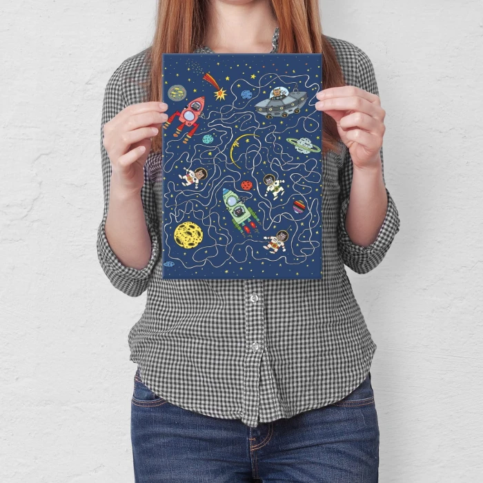 Poster metal Cartoon galaxy gift