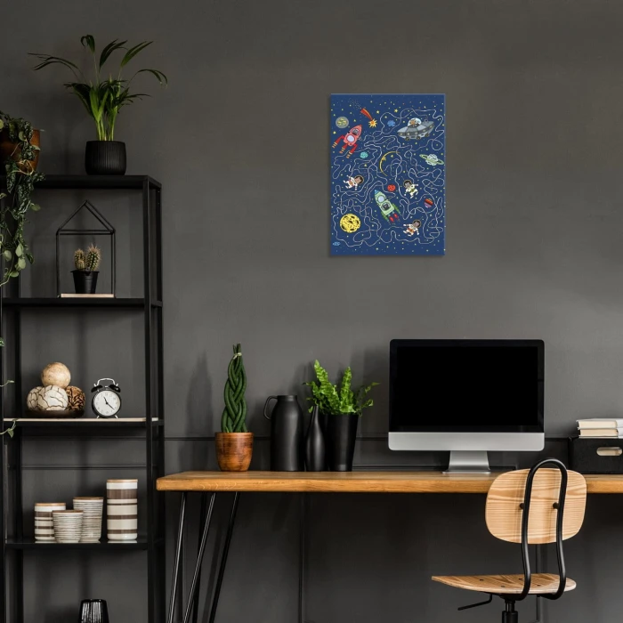 Plakat metalowy Cartoon galaxy Prezent