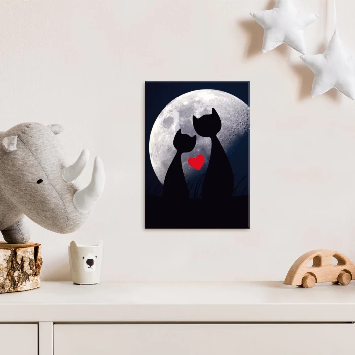 Plakat metalowy Cats in love Prezent