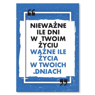 Plakat metalowy Ile życia w dniach Prezent