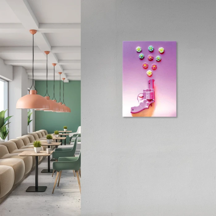 Plakat metalowy Kolorowy strzał Prezent