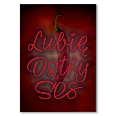 Plakat metalowy Lubię ostry sos Prezent
