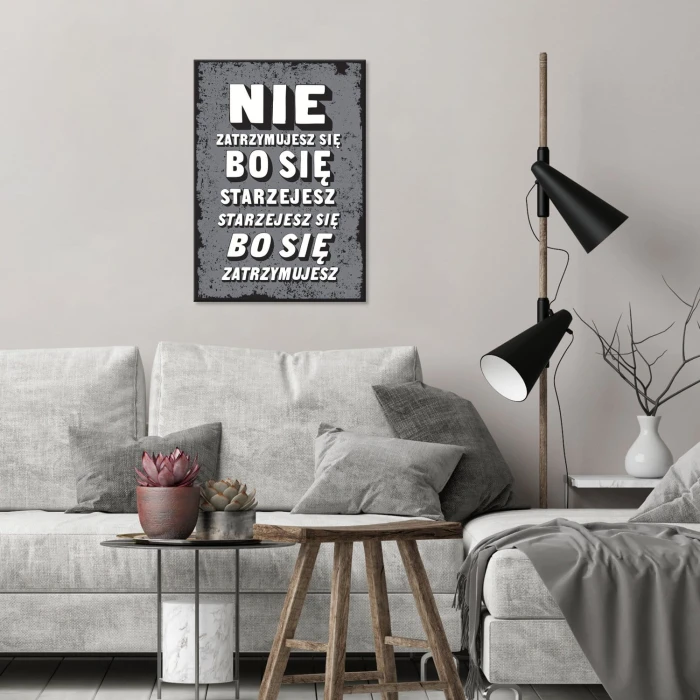 Plakat metalowy Starzejesz się Prezent