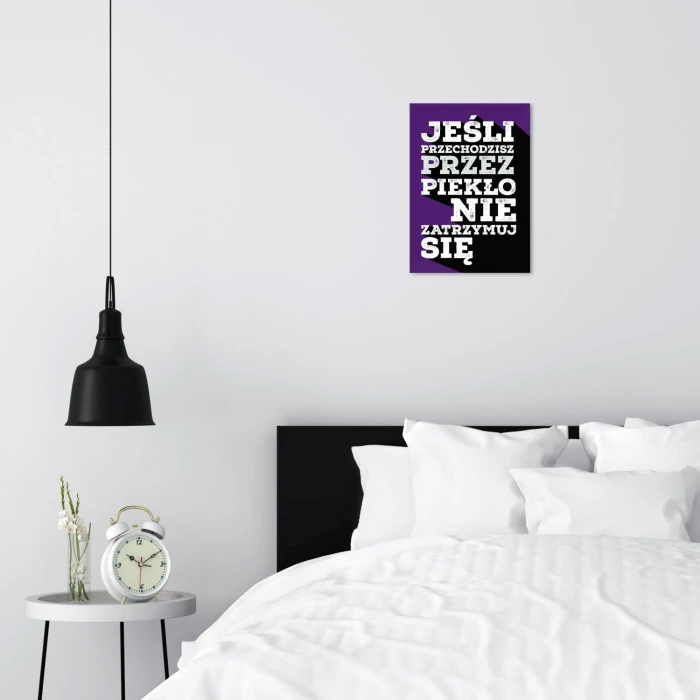 Plakat metalowy Nie zatrzymuj się Prezent